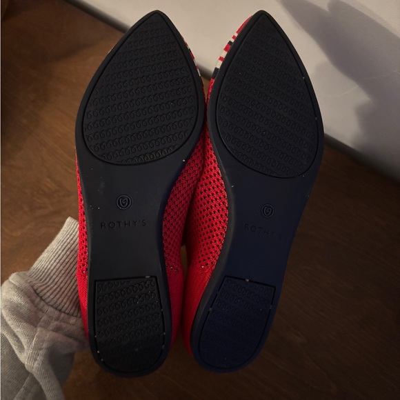 Rothy’s the Point Flat Cherry Red Stripe Retired Size 8.5 - Picture 5 of 6